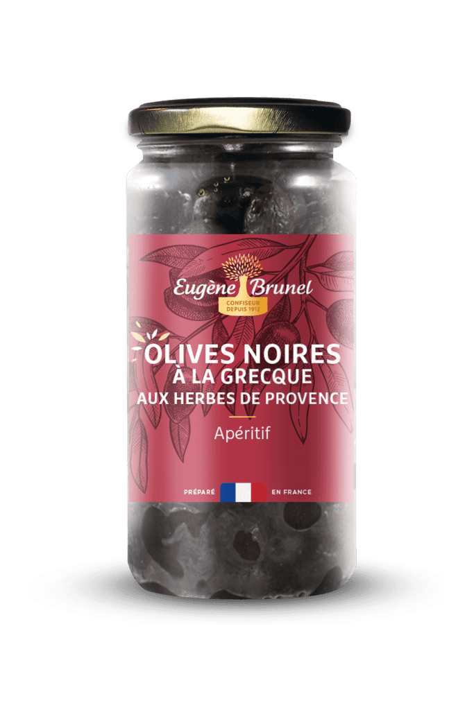Svarta oliver med provensalska örter 230g